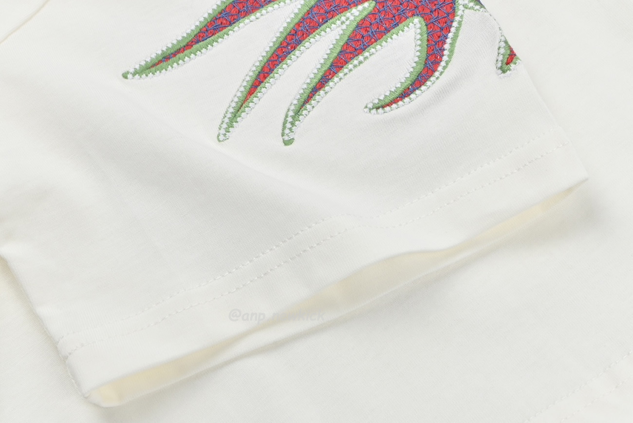 Louis Vuitton Sun Fish Barb Embroidered Couple Short Sleeved T Shirt (7) - newkick.vip